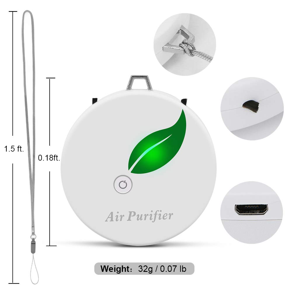 Aibrisk Necklace Air Purifier
