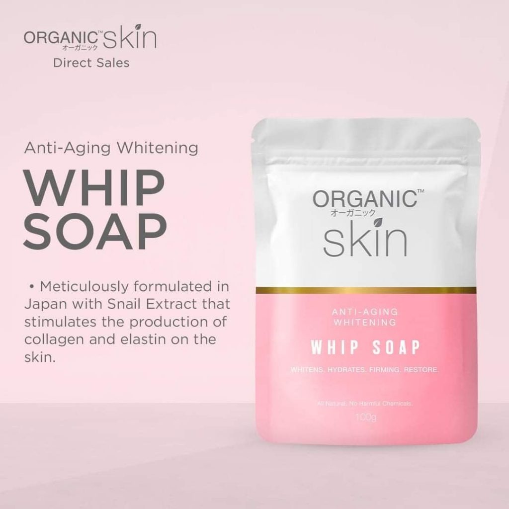 Organic Skin Anti-aging and Whitening Whip Soap