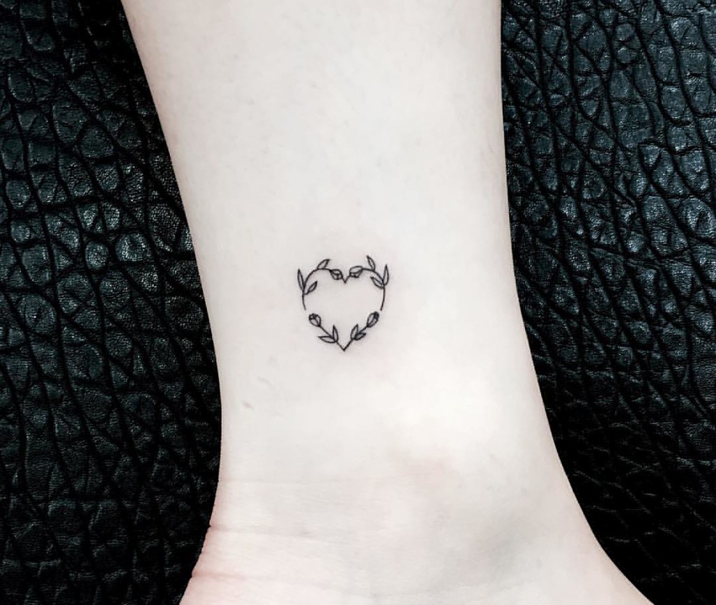 Heart Ankle Tattoo